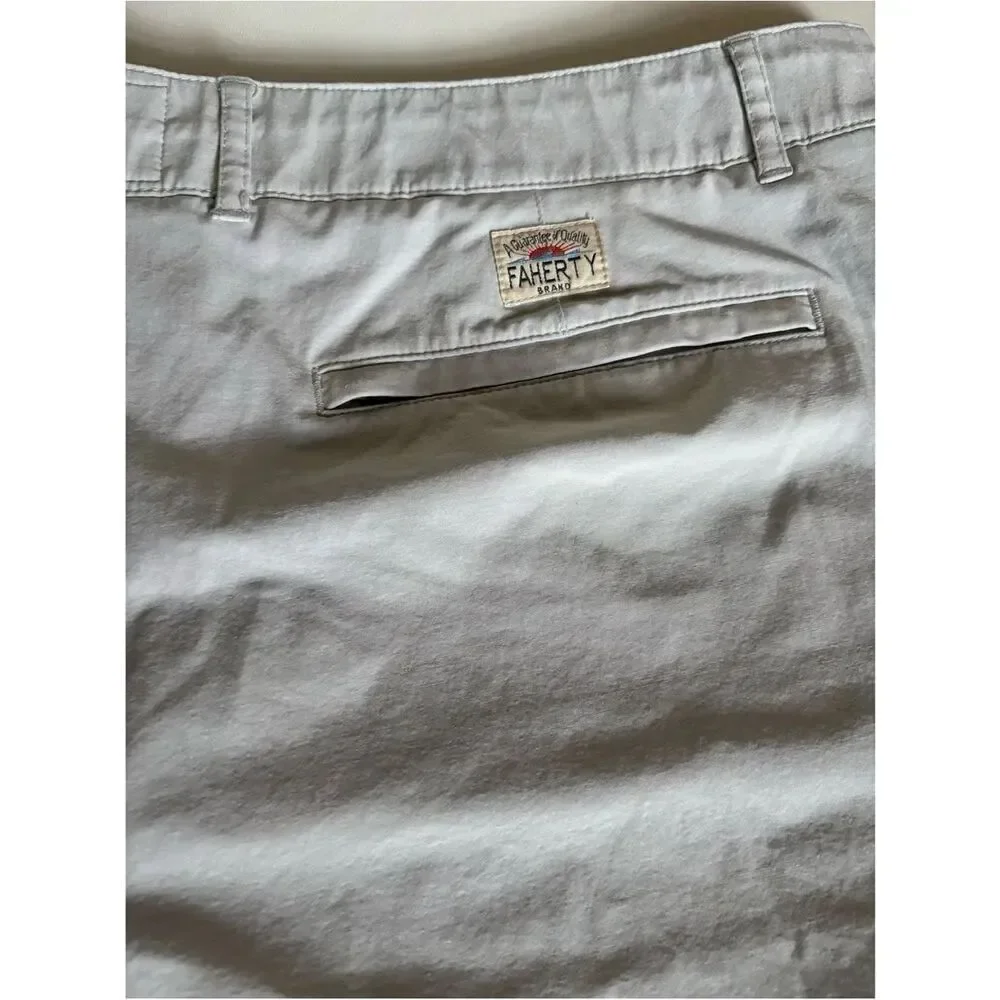 FAHERTY All Day Shorts 9” in Ice Gray Size 38